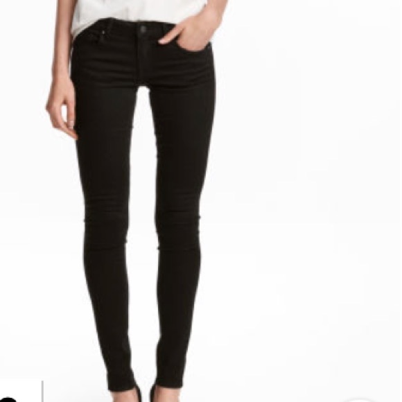 low waist black jeans
